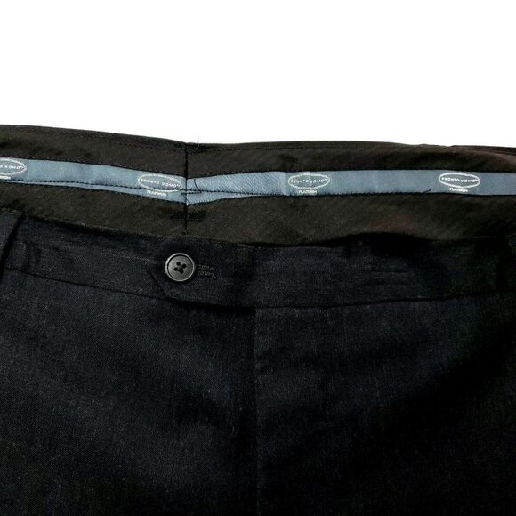 Pronto Uomo Platinum Wool Dress‎ Pants 43/28 Gray Flat Font High Rise - Picture 2 of 7